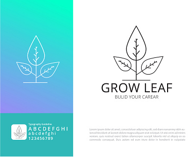 Grow Leaf Minimal Logo Design