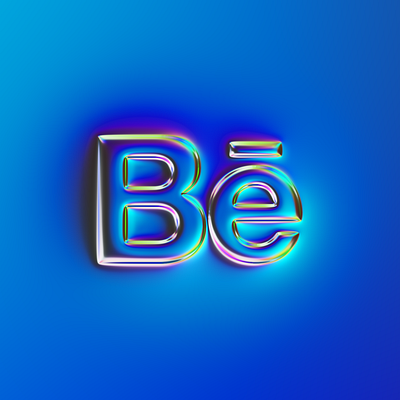 Behance logo x Naumorphism abstract art behance blue branding chrome colors design filter forge generative glow graphic design illustration logo neon rebrand rebranding