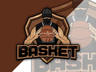 Basketball Player Logo basket basketball basketball player branding design esport esport logo gamer gaming graphic design illustration logo nba png sport vector