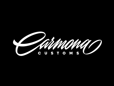 Carmona Customs calligraphy font lettering logo logotype typography