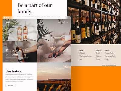 Wine. 🍷 branding clean ui dailyui design ecommerce footer landing page logo luxury menu minimal online store shopping typography uiux web web design web ui website wine