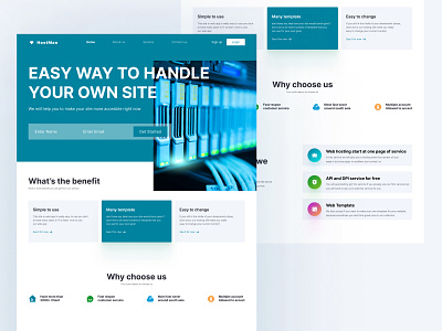 HostMan - Web Hosting service landing page design ui uidesign web design