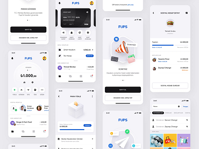 Fups Mobile App (Animated) animation app banking clean finance fups ios mobileapp motion graphics ui ux wallet