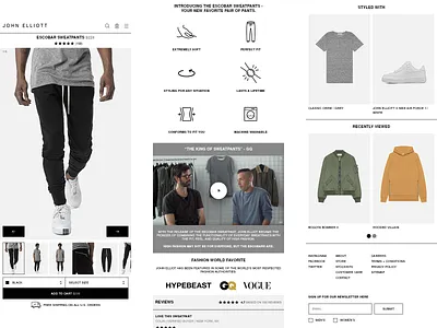 John Elliott - Product Page app graphic design landing page minimal mobile design product page ui ui design website