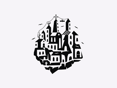 Halloween Castle ▲ belcdesign castle dribbbleweeklywarmup geometricdesign halloween halloweenillustration patrykbelc vectors