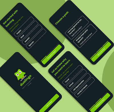 Splash Screens dailyui duolingo figma mockups splash screen ui ui design uiux