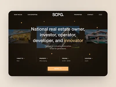 SCPG — Property Landing Page Website architecture home home page house landing page property real estate agency real estate website realty estate ui web webdesign website