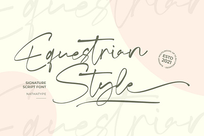 Equestrian Style - Signature Font branding design font fonts handlettering logo logotype typography