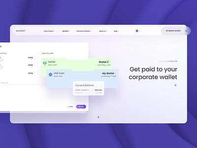 GeekPay — Crypto Website UI case study clean crypto finance future landing metaverse motion graphics payment simple typeface ui ux web web design web3 white