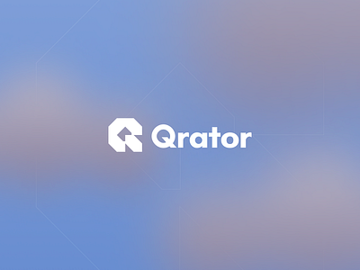 Qrator – Logo Design blue bold branding clouds design flat geometric logo minimal minimalism minimalist q letter rain