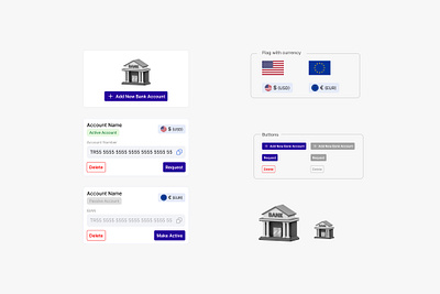 Bank Account List Component b2b bankingui componentdesign dashboarddesign designsystem fintech fintechdesign interactiondesign productdesign saas ui uidesign ux uxdesign