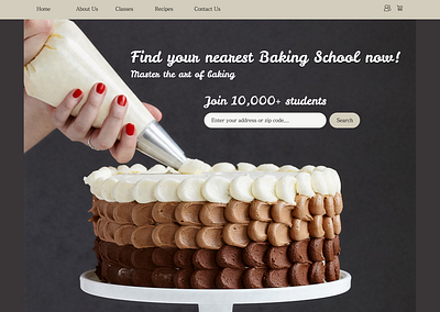 Baking School Landing Page baking baking school landing page ui challenge