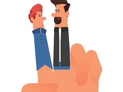 Finger View Character animation design flat character graphic design illustration motion graphics vector