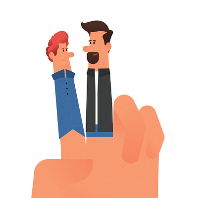 Finger View Character animation design flat character graphic design illustration motion graphics vector