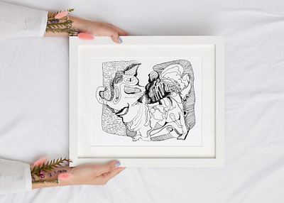 Abstract unusual line artdrawing of elephant abstract art artdrawing artwork drawing elephant illustration line lineart poster print psychedelicart unusualart