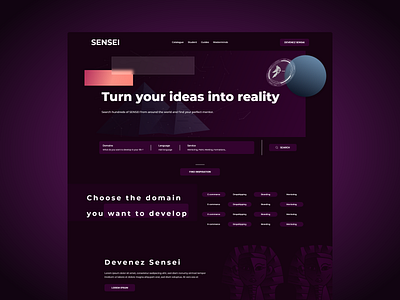 SENSEI branding design ui ux web website