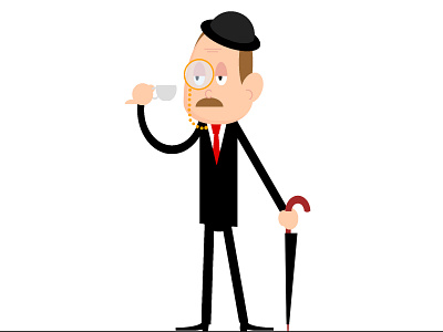 Divtober: fancy british cartoon css css art css drawing css illustration css3 divtober fancy gentleman html html5 illustration single element vector