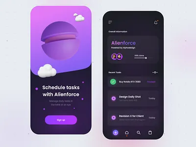 Task Manager - Mobile Design Concept 2021 2021 design 2021 trend 3d alphadesign animation branding clean design designs graphic design illustration julius branding logo manager mdoern motion graphics task tasks ui