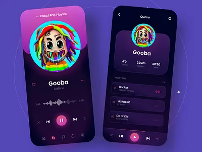 Music App - Mobile Concept Design 2021 2021 design 2021 trend 3d alphadesign animation app app ui clean design designs good graphic design illustration julius branding logo mobile music ui ui design