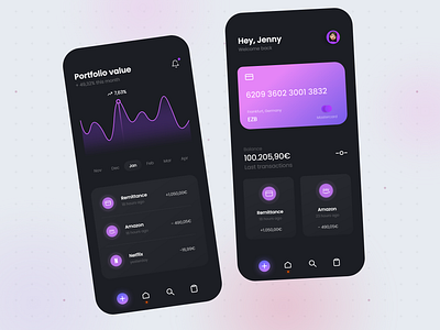 Banking App - Mobile Design 2021 2021 design 2021 trend 3d alphadesign animation bank banking branding clean design designs graphic design illustration julius branding logo modern motion graphics online banking ui