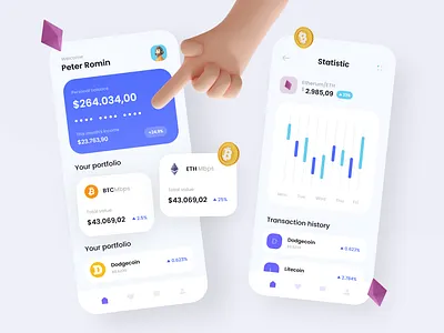 Banking App - Mobile App Design 2021 2021 design 2021 trend 3d alphadesign animation branding clean design designs graphic design illustration julius branding logo modern motion graphics trend trends trendy ui