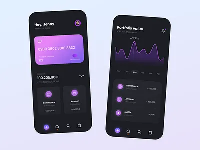 Banking App - Mobile Design 2021 2021 design 2021 trend 3d alphadesign animation bank banking branding clean design designs graphic design illustration julius branding logo motion graphics online banking trends ui