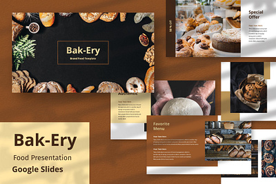 Bakery - Presentation Template annual report branding design designposter google google slides graphic design illustration keynote multipurpose pitch deck powerpoint presentation purpose report slides ui vector web development web maintance