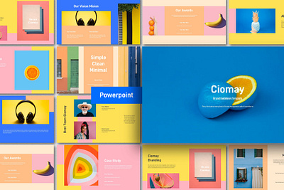 Ciomay - Presentation Template annual annual report branding colorful design designposter google google slides graphic design illustration keynote multipurpose pitch deck powerpoint presentation template ui vector web development web maintance