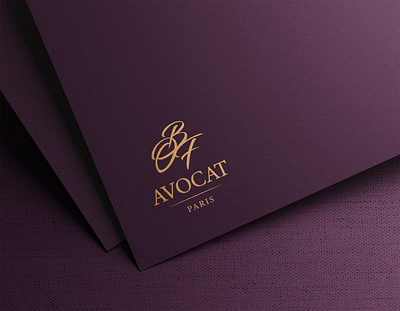 OBF Avocat - Paper branding design icon illustration logo typography vector