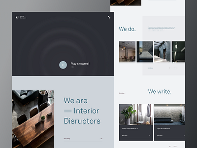 Interior Disruptors about us articles blog clean exploration gallery grid header interior photos play shadow video visal