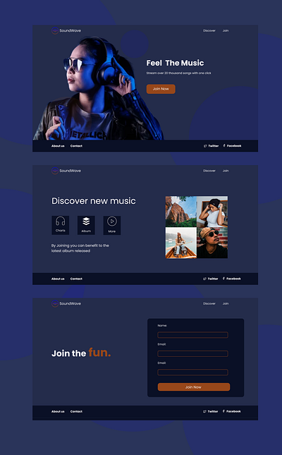 Music App branding design figma illustration oke ui ux vector