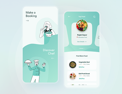 Private Chef and Food Booking App booking branding chef cooking app food food app graphic design meal mobile app design mobile ui motion graphics private chef ui ui design