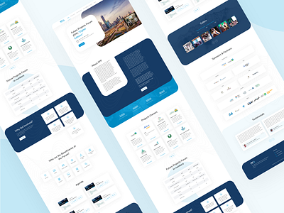 FPF Landing Page clean design flat icons ui web website