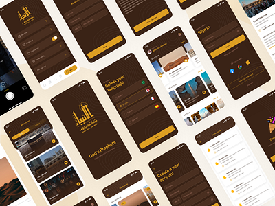 God's Prophets app app clean design flat icons islamic mobile ui