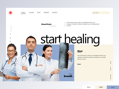 Hospital Doctor Channeling Landing Page UI channel color palette design doctors health hospital landing page minimalistic new nurse ui uiux ux website x tray