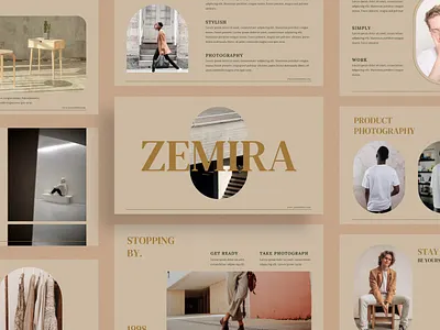 Zemira - Presentation Template clean colorful company corporate google slides keynote modern multipurpose multipurpose template photography pitch deck portfolio powerpoint presentation studio template unique web design web development website