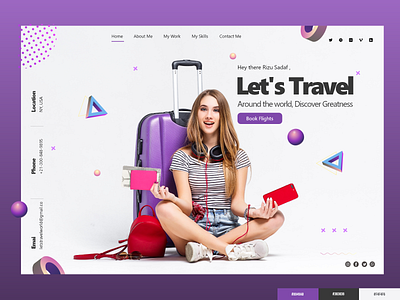 Travel Landing Page color palette design illustration landing page new travel trip ui uiux website world