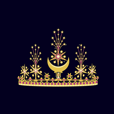 08. Crown colorful crown illustration illustrator minimal queen vector