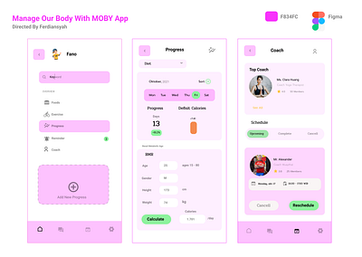 MOBY APP app design exercise health mobile ui play