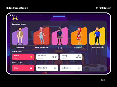 Midas Game Design gamedesign illustrator ui ux webdesign