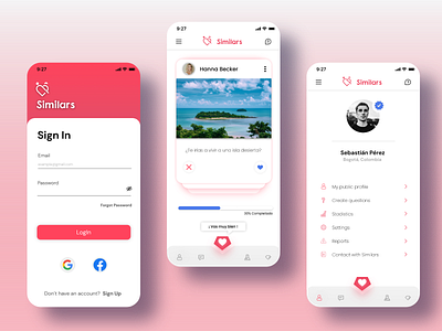 Dating App | Design adobe xd app dating dating dating app dating app design dating app ui design ui figma ui