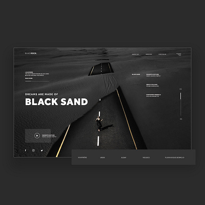 Dreams Are Made Of Black Sand branding design graphic design photography ui ui design ux ux design web design web designer