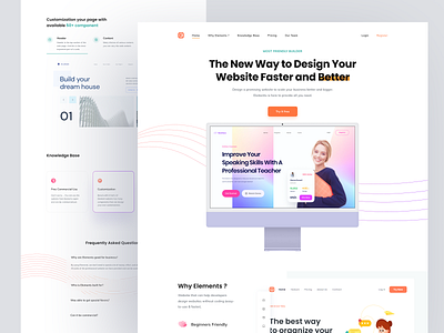 Elements - Website Builder bootstrap builder buildwithangga business clean design element figma landing page redesign seo tailwind ui ux website website builder