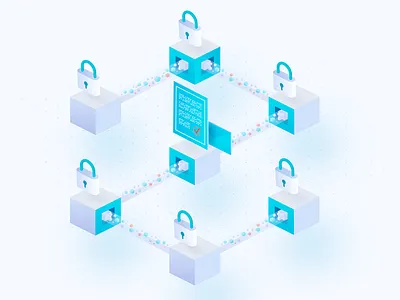 Wave BL Blockchain 2d blockchain branding explainervideo illustration illustrator techillustration ui vector