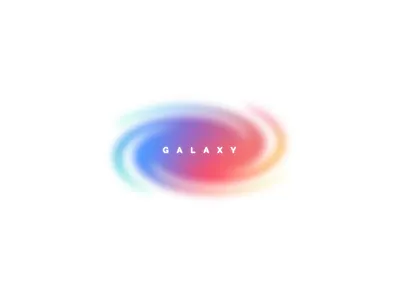 Galaxy ✨ blur brand branding colorful galaxy gradient logo star stars vortex