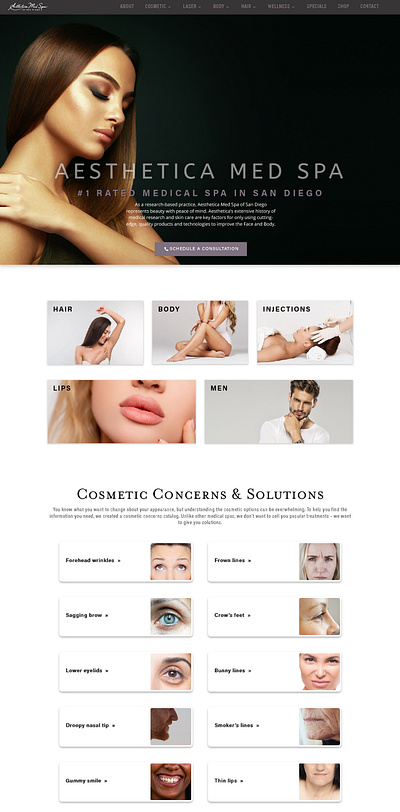 Medical Spa Website Design branding graphic design ui