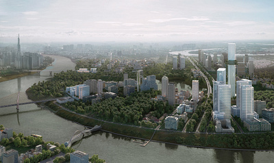 Thu Thiem Project 3d 3d artist 3dsmax architect architecture architecture design coronarenderer design environment exterior graphic design visualization