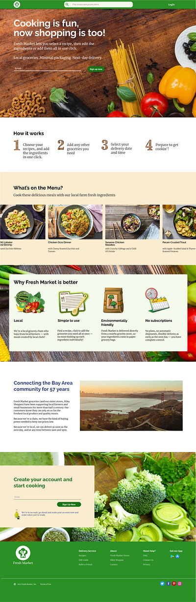 Fresh Market Homepage User Preference Test app branding design ui ux