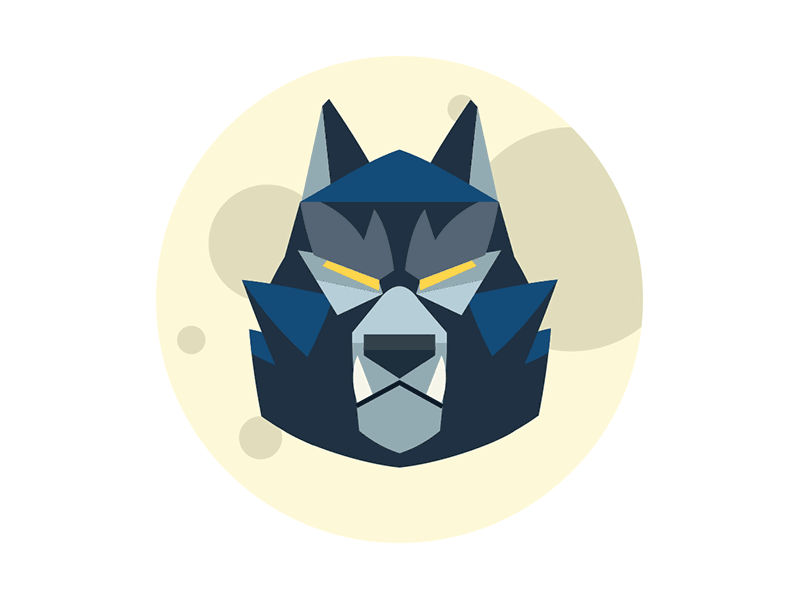 Full Moon after effects animation bold emoji halloween howl illustration illustrator lottiefiles motion design vector animation werewolf