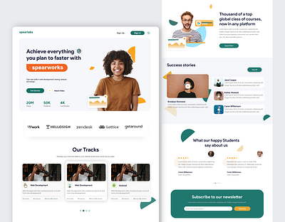 Spearlabs landing page branding design graphic design ui ux web design